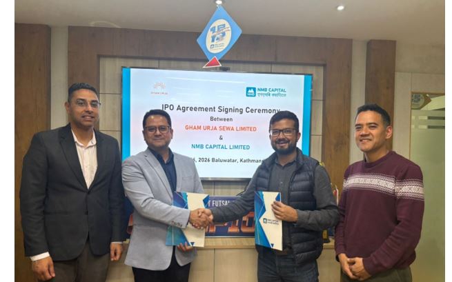 घाम उर्जा सेवाको आईपीओ तयारी : एनएमबि क्यापिटल बिक्री प्रबन्धक नियुक्त